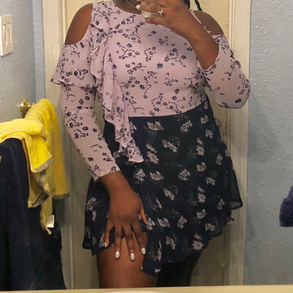 🦄 ASOS Mix Print Ruffle Mini Dress - Picture 4 of 4